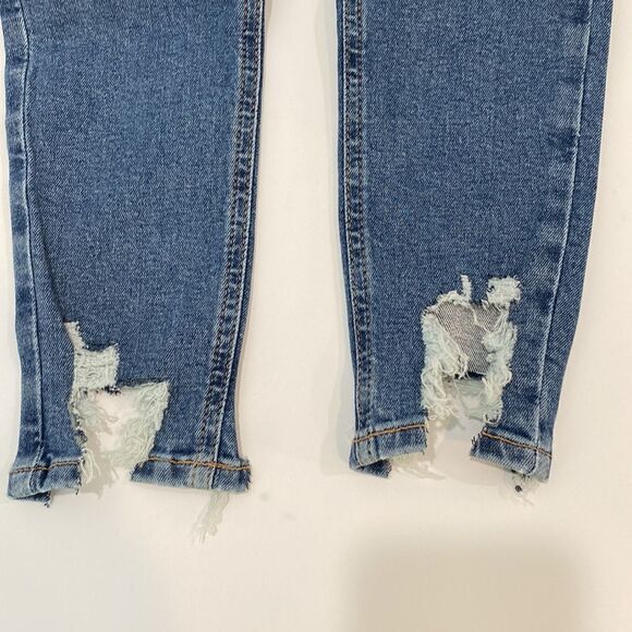 Topshop Jamie High Waisted Skinny Ripped Hem Jeans Size 2 - Picture 15 of 16